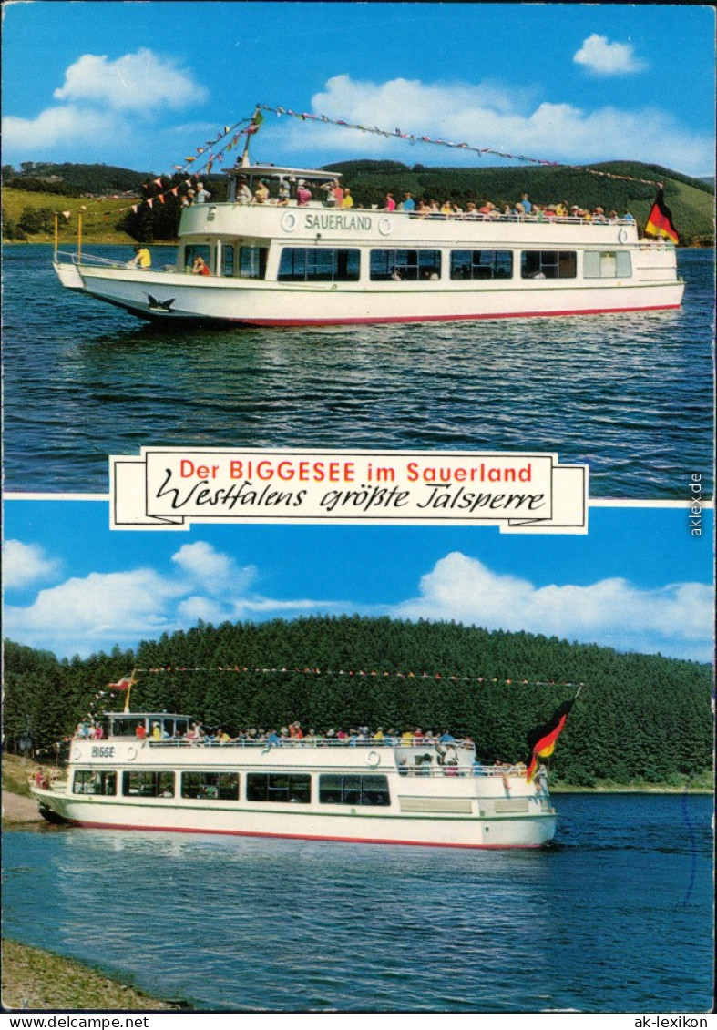 Attendorn Biggesee / Biggetalsperre, Fahrgastschiff Sauerland 1980 - Attendorn