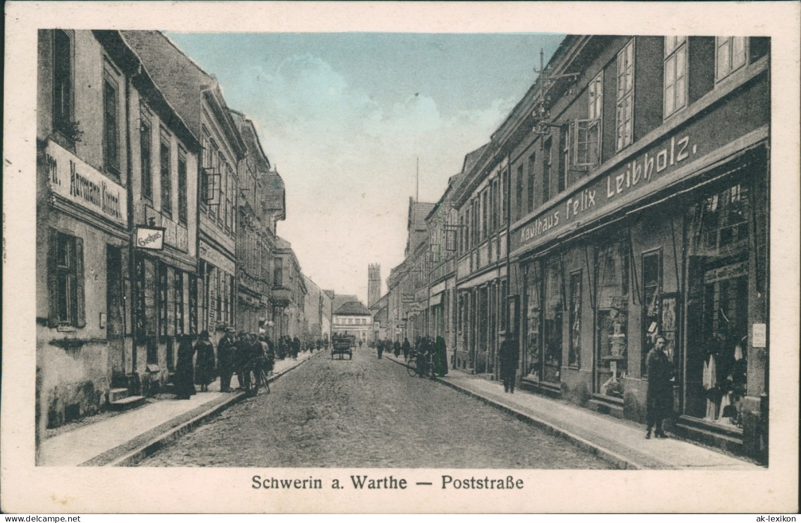 Postcard Schwerin An Der Warthe Skwierzyna Poststraße 1928  - Neumark