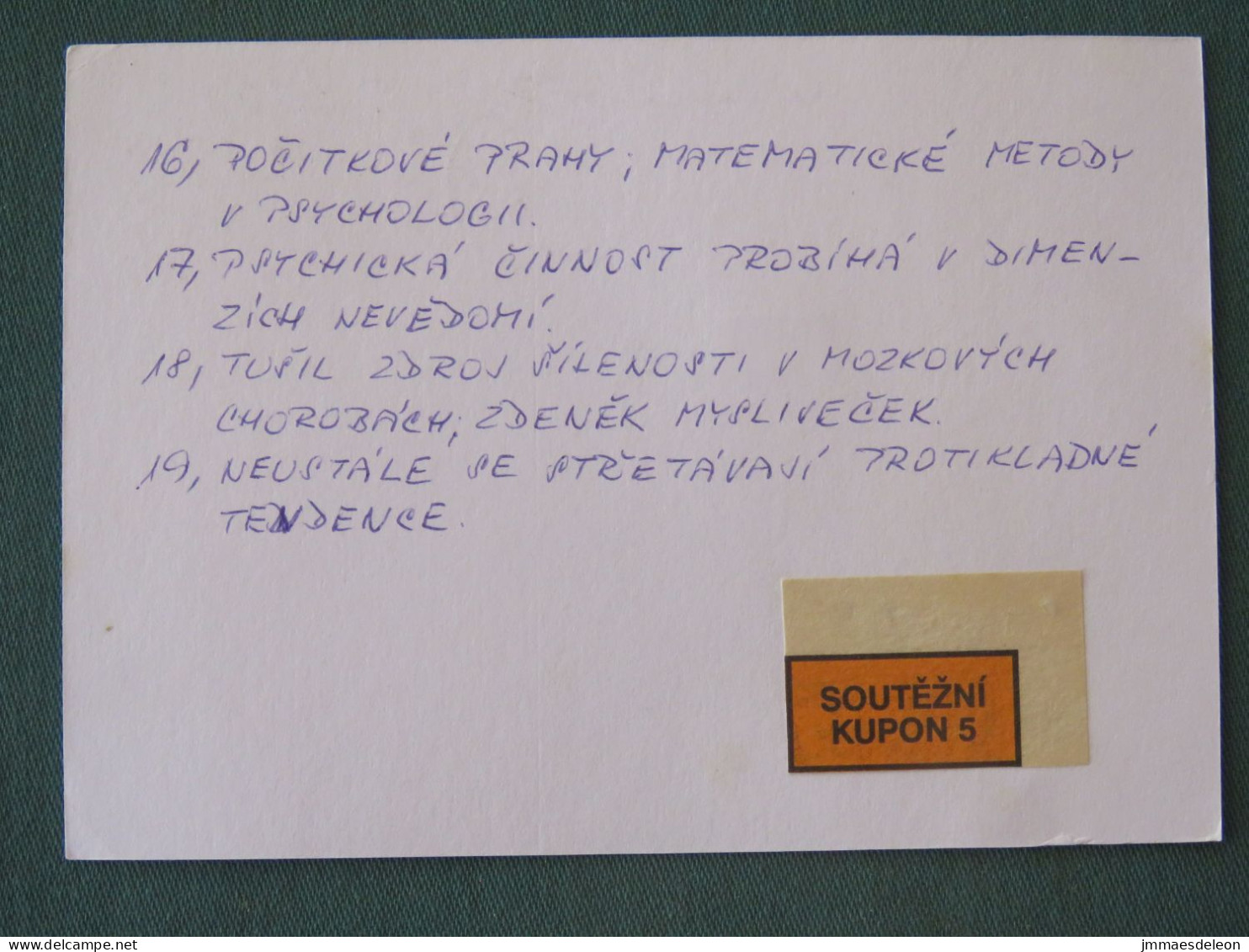 Czech Republic 2001 Stationery Postcard 5.40 Kcs Prague Sent Locally From Ostrava, EMS Slogan - Lettres & Documents