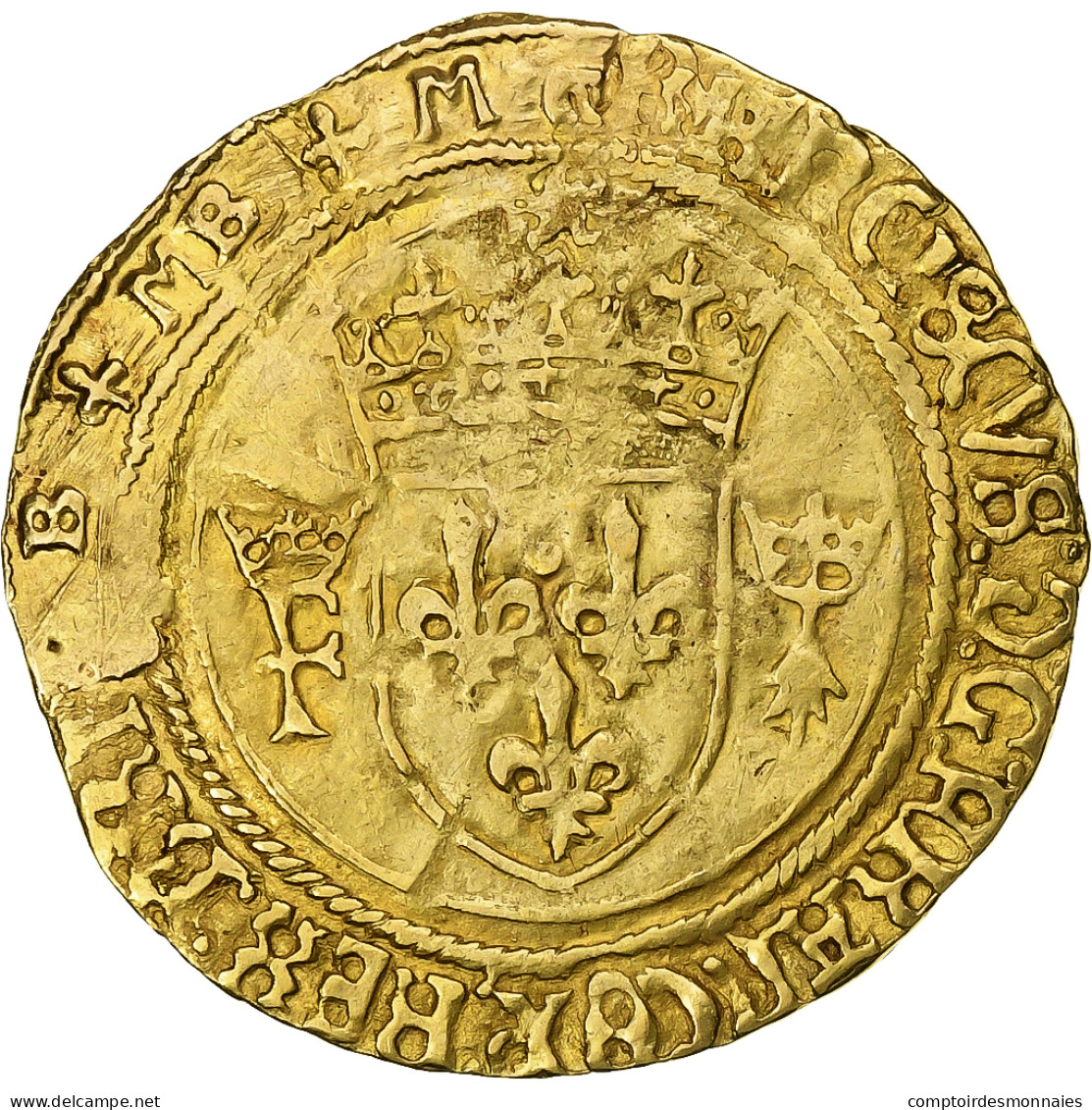 France, François Ier, Ecu D'or, Before 1540, Nantes, Or, TTB, Gadoury:333 - 1515-1547 Francis I