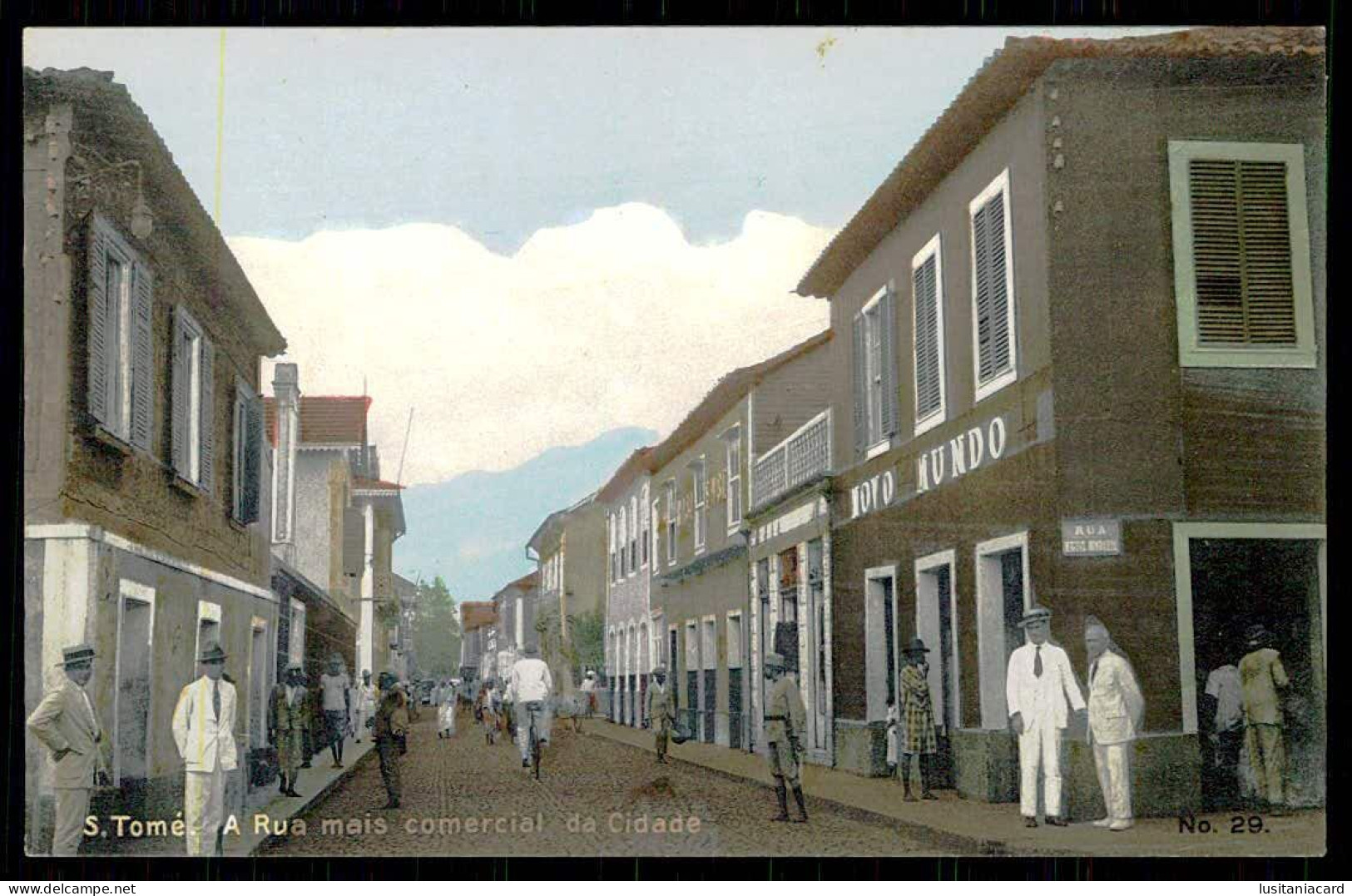 SÃO TOMÉ E PRÍNCIPE -  A Rua Mais Comercial Da Cidade. (Edição Da ELITE- H.H. & Co Nº 5321/10) Carte Postale - Sao Tome En Principe