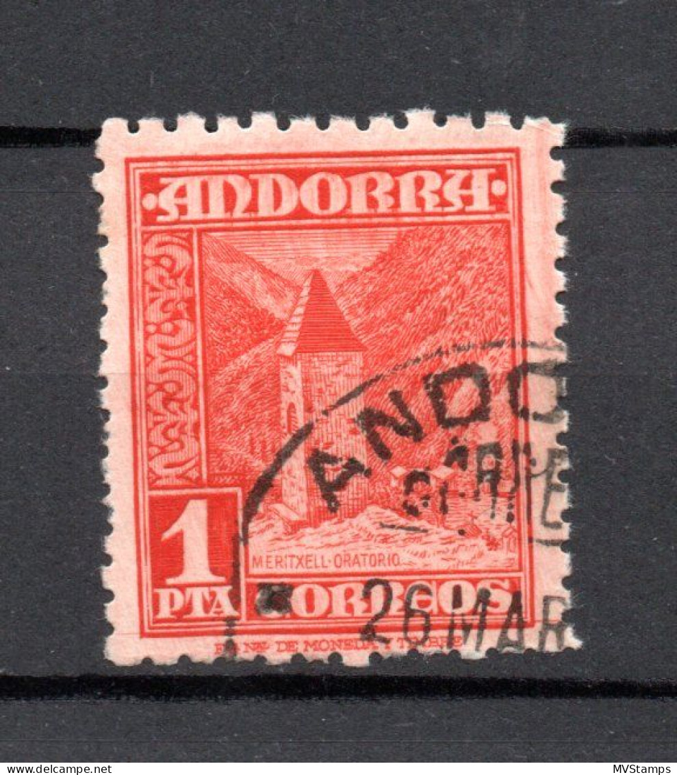 Andorra 1948 Old Definitive Stamp (Michel 49 A) Used - Gebruikt