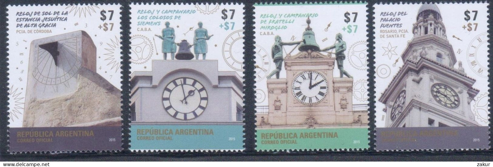 Argentina - Serie Relojes - Unused Stamps