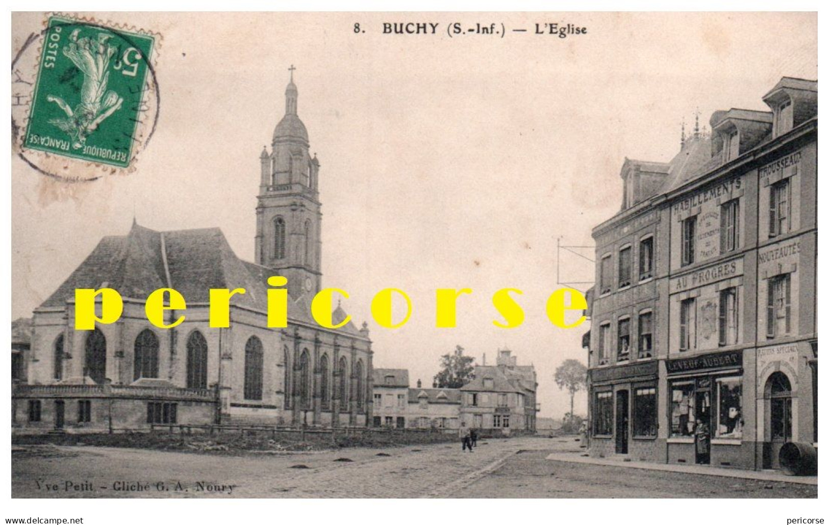 76  Buchy  Commerce , L'église - Buchy