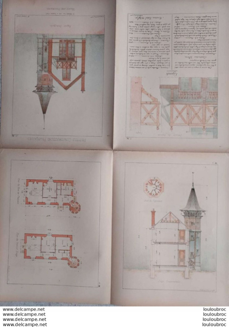 PETITES CONSTRUCTIONS FRANCAISES PL. 93 A 96   EDIT. THEZARD MAISON AVEC PIGEONNIER - Architectuur