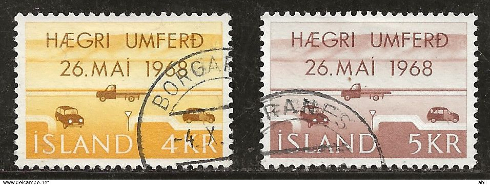 Islande 1968 N° Y&T : 374 Et 375 Obl. - Usati