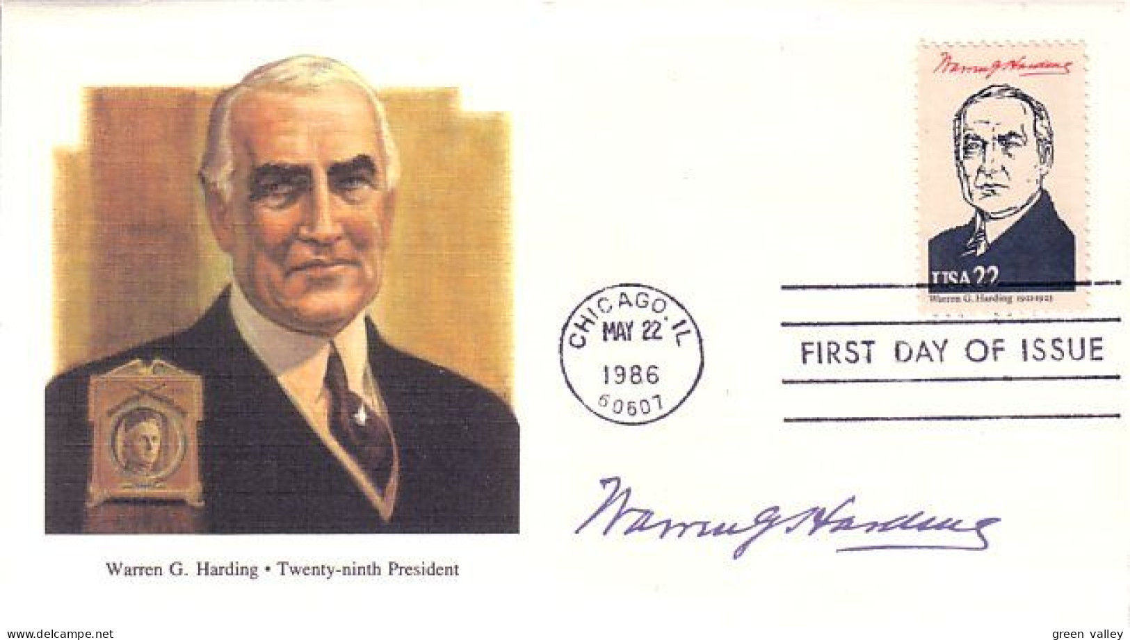 US FDC Cover Warren Harding 29th President ( A91 293) - 1981-1990