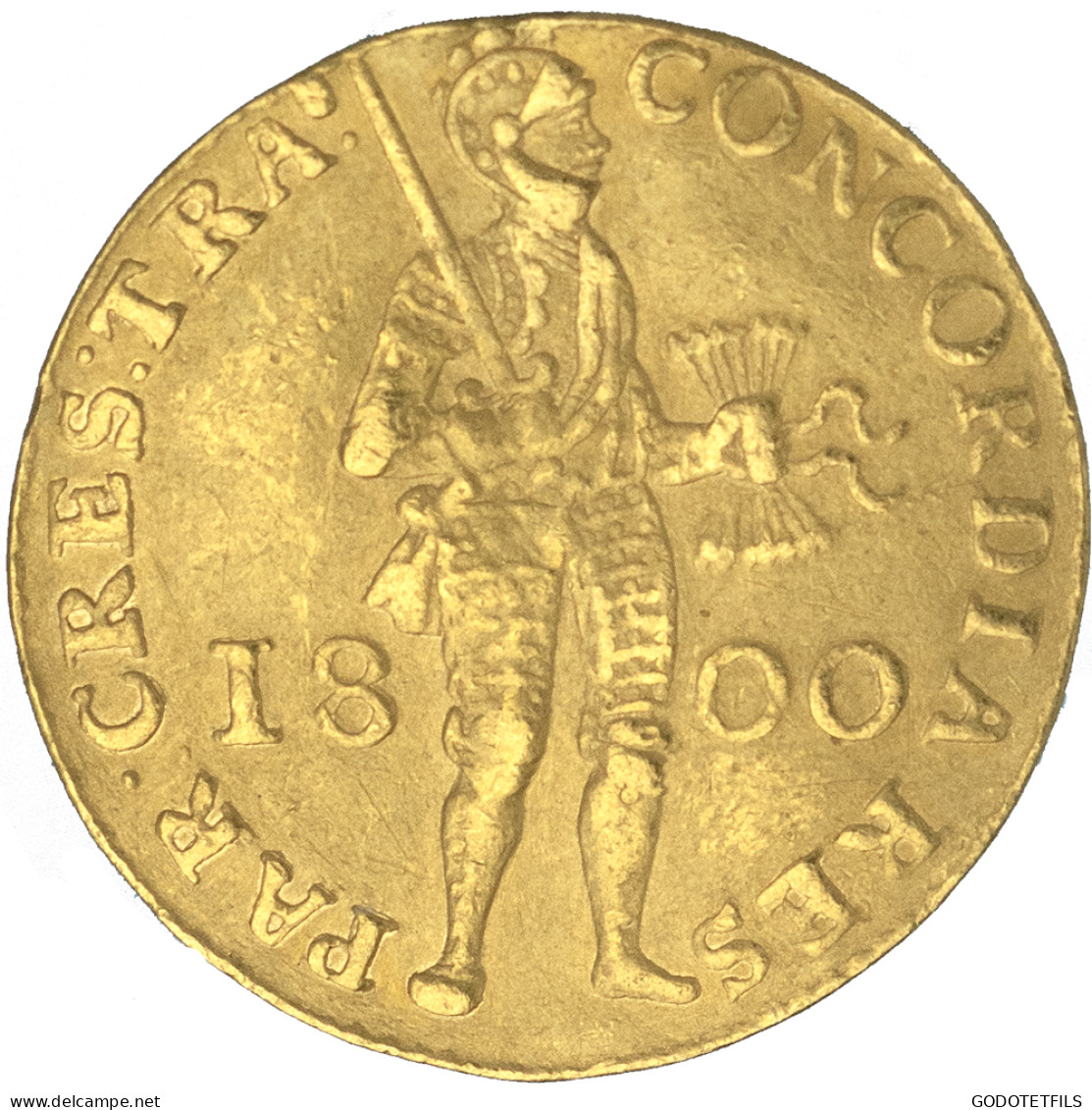 Pays-Bas-République-Batave Ducat Au Chevalier 1800 Utrecht - 1795-1814 : Protectorado Francés & Napoleónico