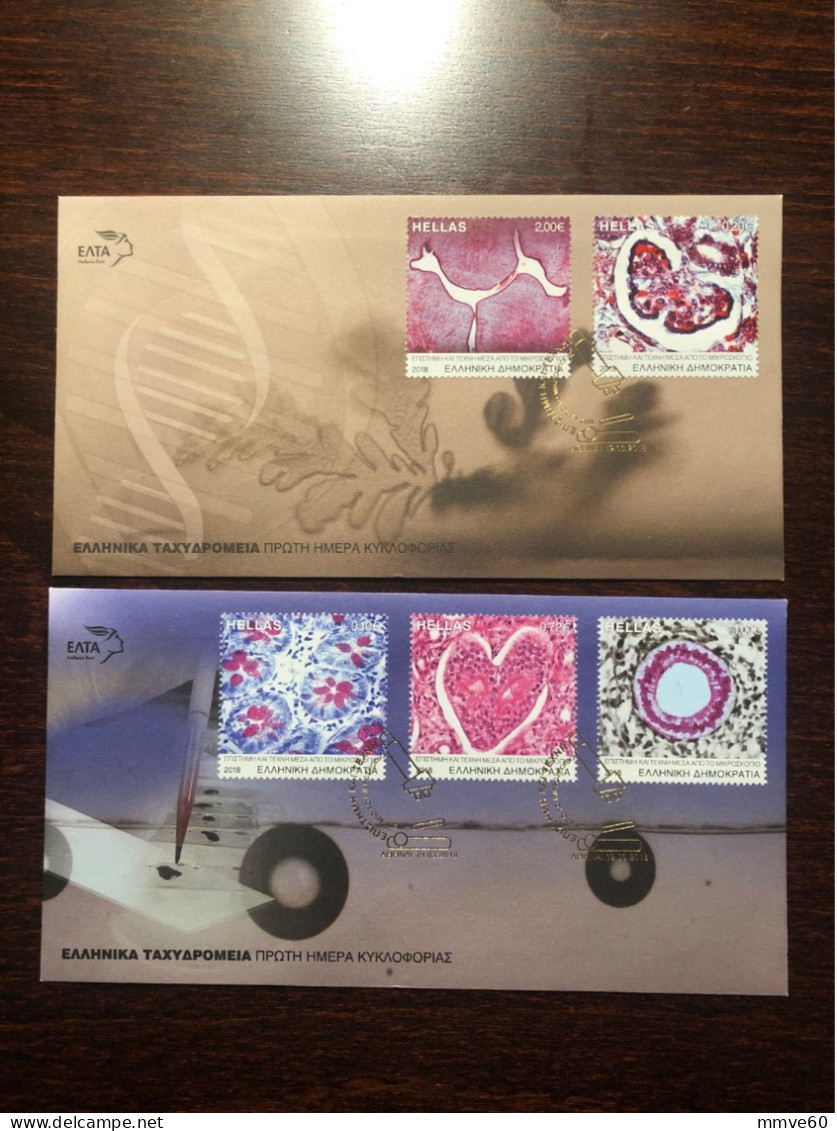 GREECE FDC COVER 2018 YEAR MICROBIOLOGY PATHOLOGY DNA HEALTH MEDICINE STAMPS - Lettres & Documents