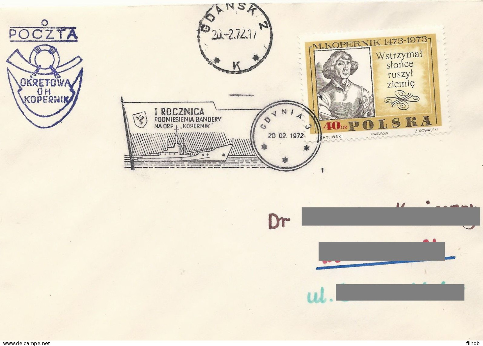 Poland Post - Ship POK.1972.gdy.05: Gdynia ORP Kopernik Copernicus - Other & Unclassified