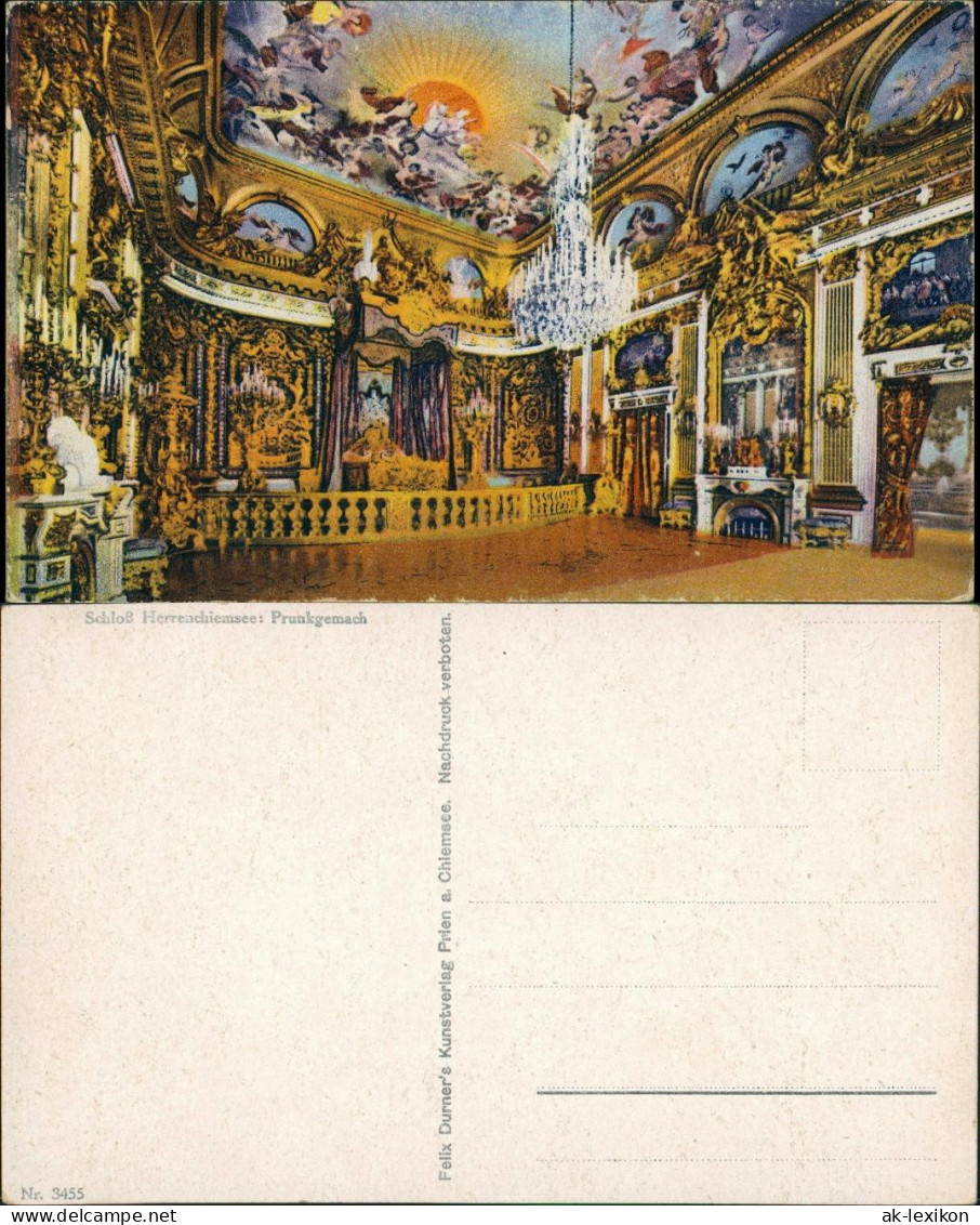 Chiemsee Herrenchiemsee Herreninsel Schloss Innen Prunkgemach 1920 - Chiemgauer Alpen