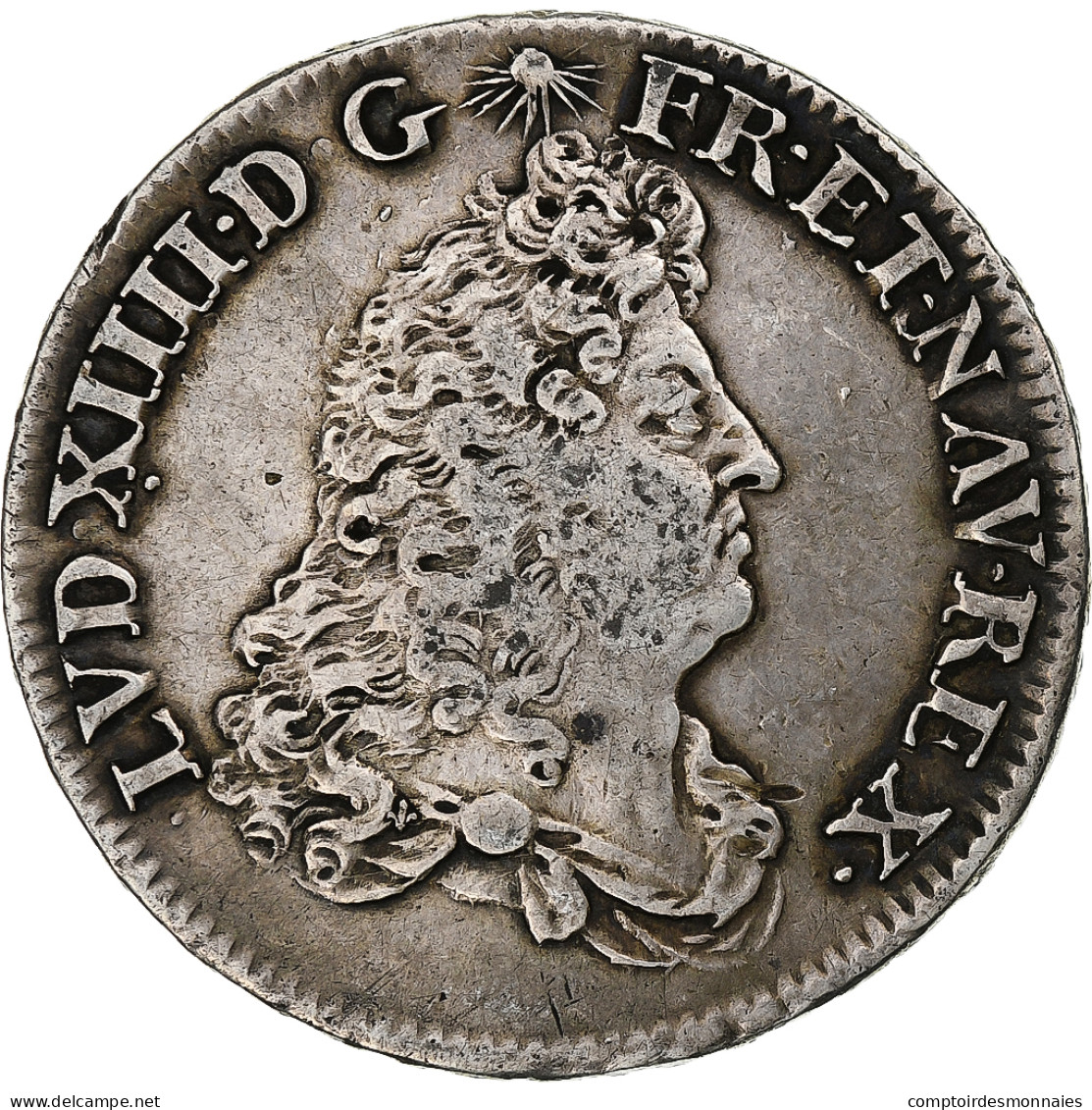 France, Louis XIV, 1/2 Écu De Flandre, 1686, Lille, Argent, TTB, Gadoury:182 - 1643-1715 Ludwig XIV.