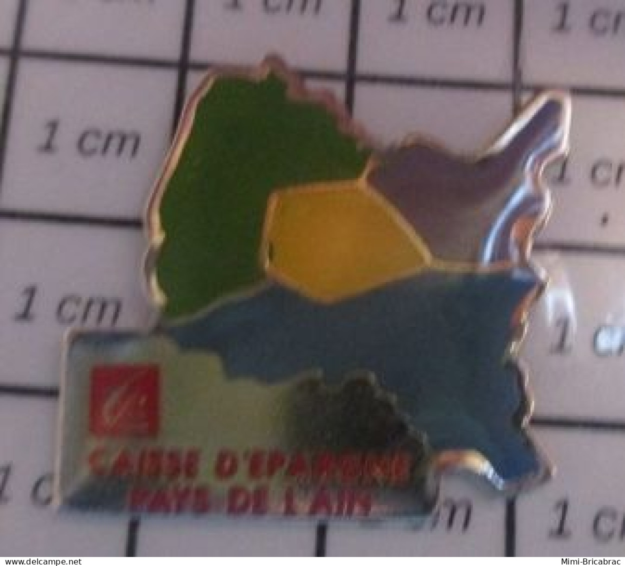 715A Pin's Pins / Beau Et Rare / BANQUES / CAISSE D'EPARGNE PAYS DE L"AIN Mais Pas De L'autre !! - Banks