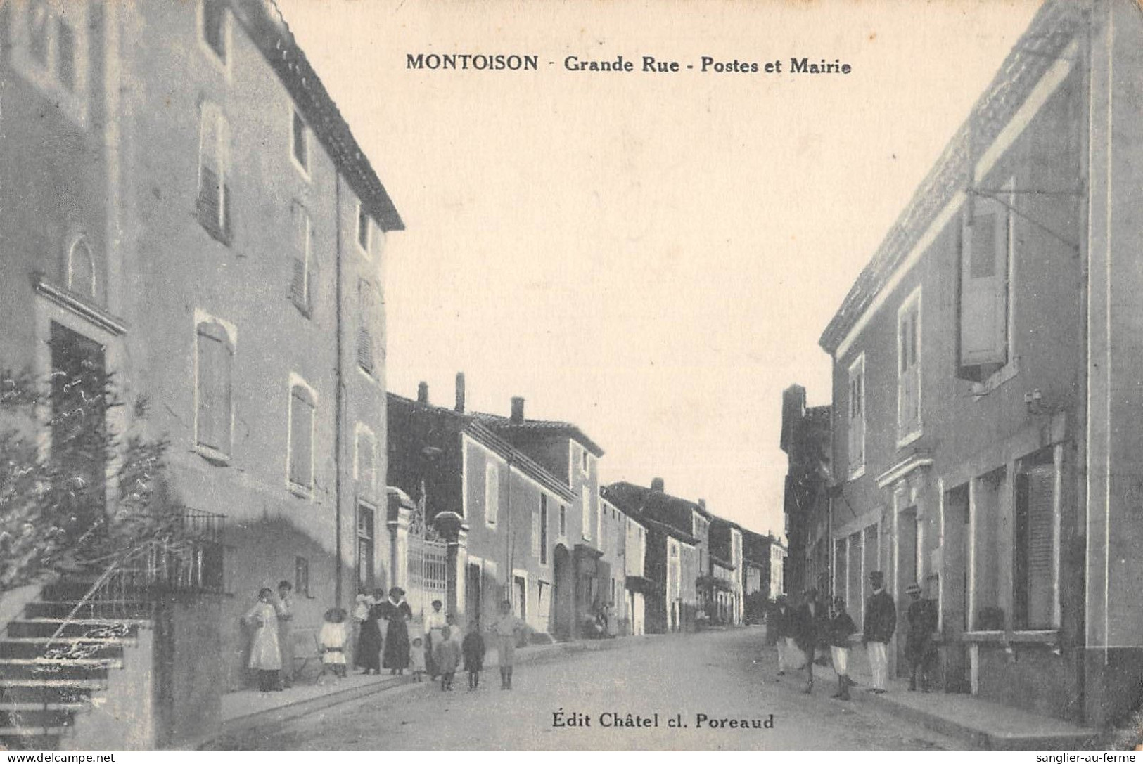 CPA 26 MONTOISON / GRANDE RUE / POSTE ET MAIRIE - Sonstige & Ohne Zuordnung