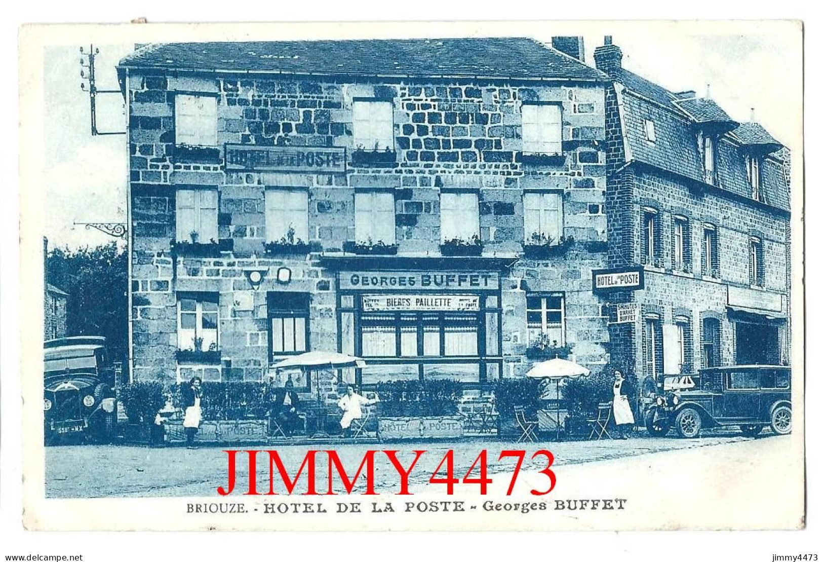 CPA - BRIOUZE En 1935 - HÔTEL DE LA POSTE - Georges BUFFET ( Terrasse Bien Animée ) - Briouze