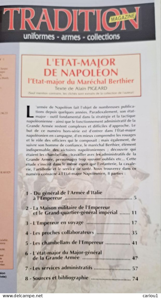 C1 L ETAT MAJOR DE NAPOLEON Tradition Magazine ILLUSTRE Berthier - Französisch