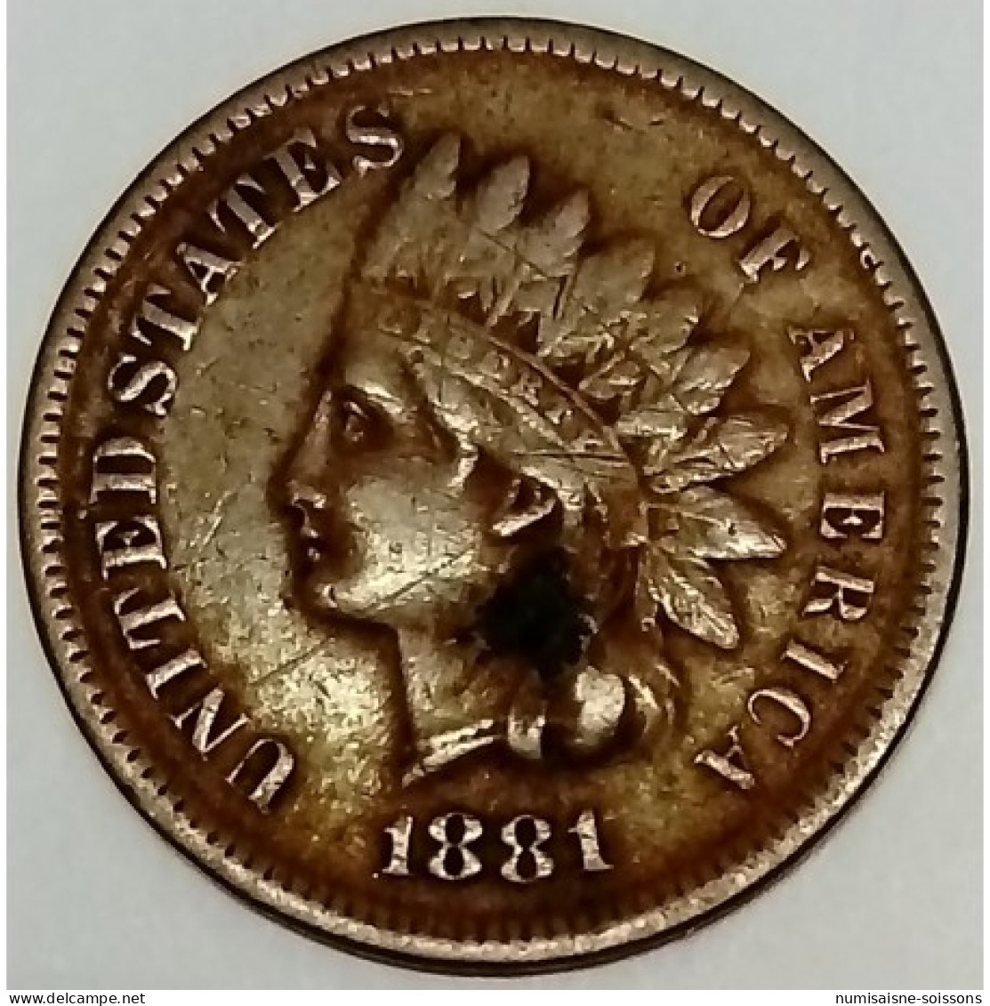 ETATS UNIS - KM 90a - 1 CENT 1881 - TETE D'INDIEN - TTB - 1859-1909: Indian Head