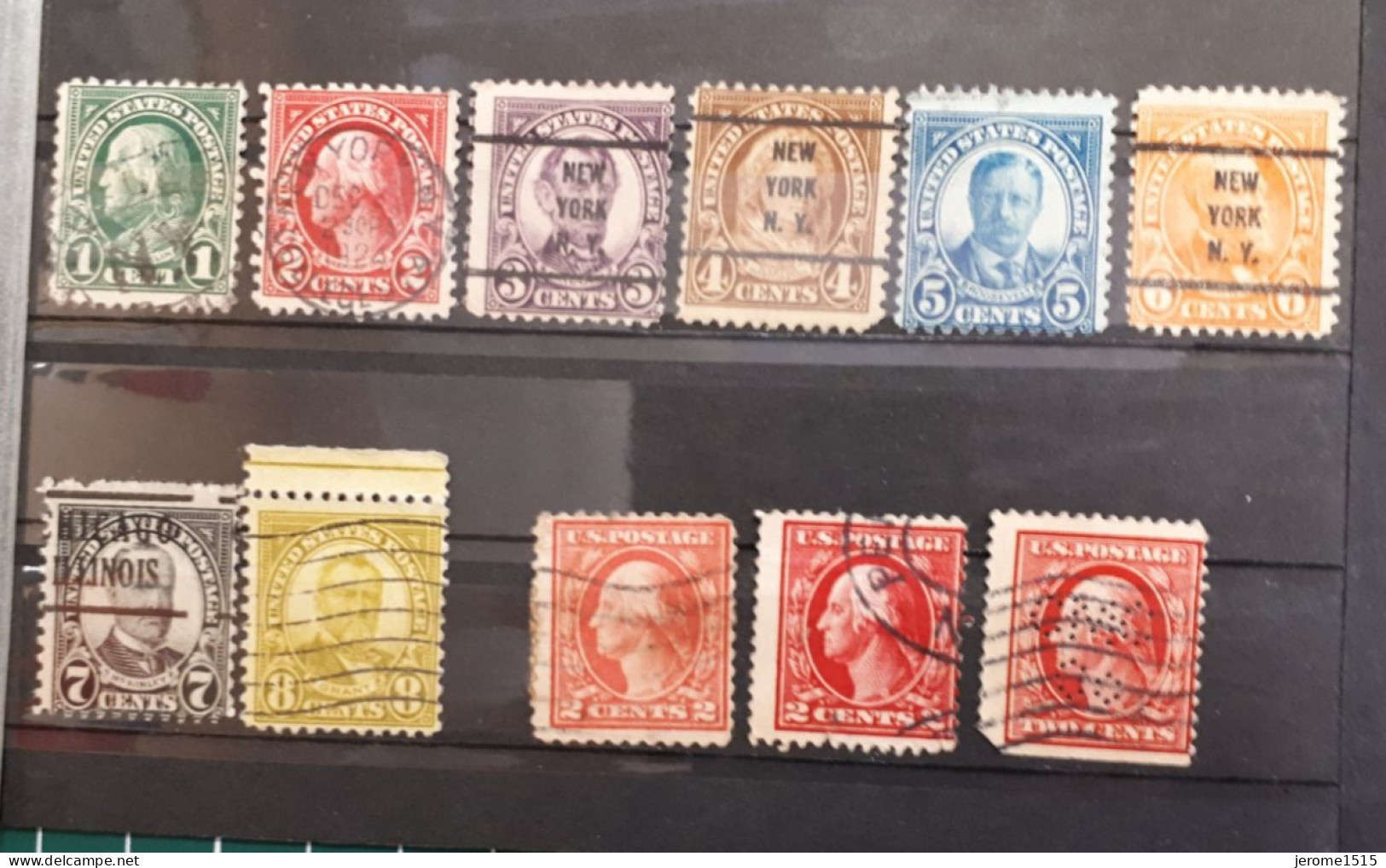 Timbres Etats-Unis :  1908 - 1928 Présidents Américains   & - Usati