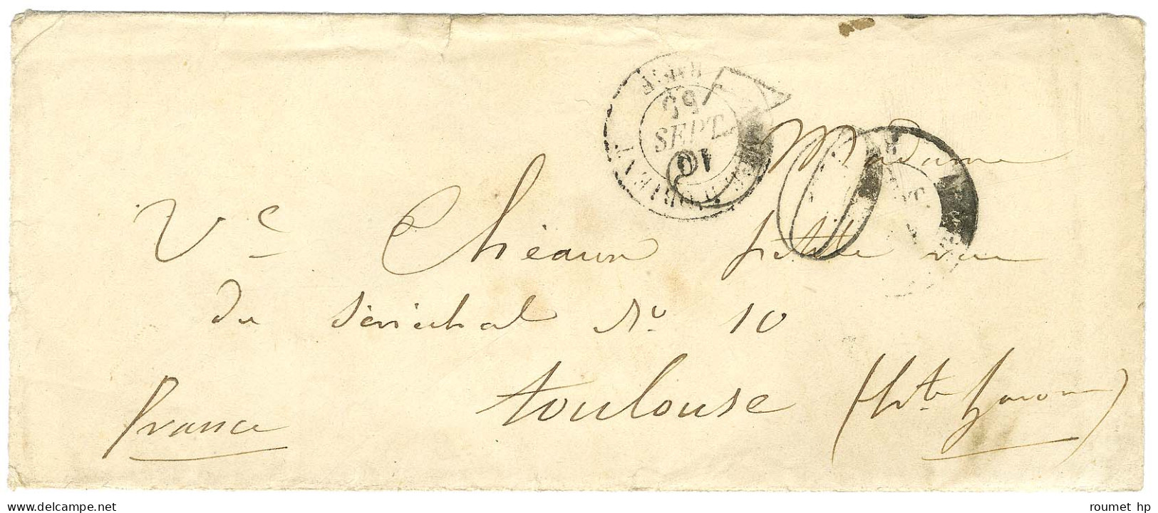 Càd ARMEE D'ORIENT / Bau F Taxe 30 DT Sur Lettre Avec Texte Daté De Kovka Le 12 Septembre 1855 Pour Toulouse. TB. - Armeestempel (vor 1900)