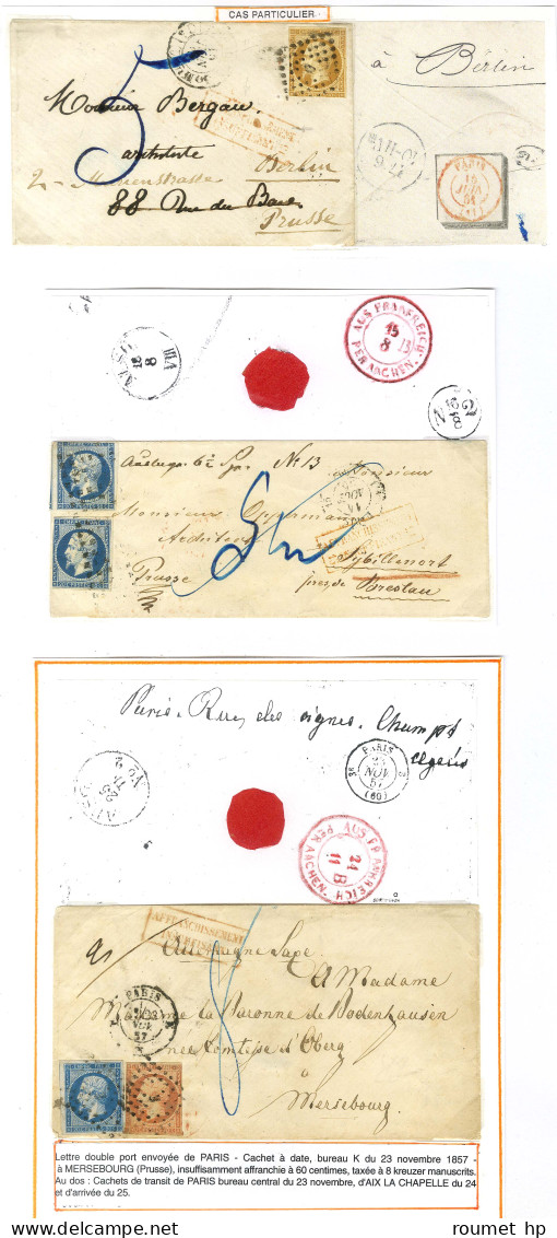 Lot De 3 Lettres Insuffisamment Affranchies Pour La Prusse. - TB. - Other & Unclassified