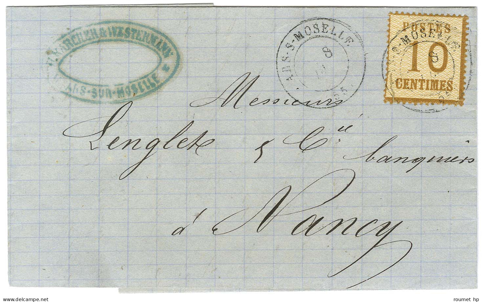 Càd T 17 ARS-S-MOSELLE (55) / Alsace N° 5 Sur Lettre Pour Nancy. 1870. - TB / SUP. - R. - Covers & Documents