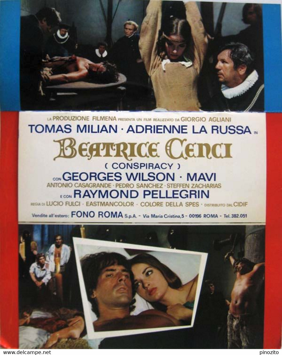 BEATRICE CENCI Brochure Film 1969 Tomas Milian Adrienne La Russa Georges Wilson - Publicité Cinématographique