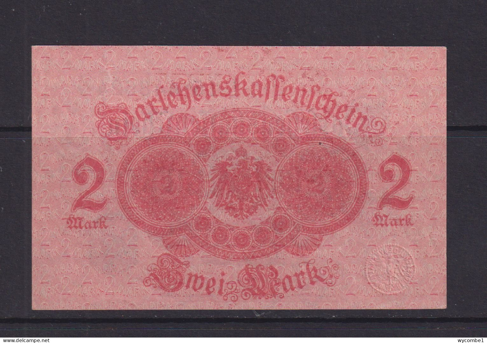 GERMANY - 1914  Darlehenskassenschein 2 Mark AUNC Banknote - 20 Mark