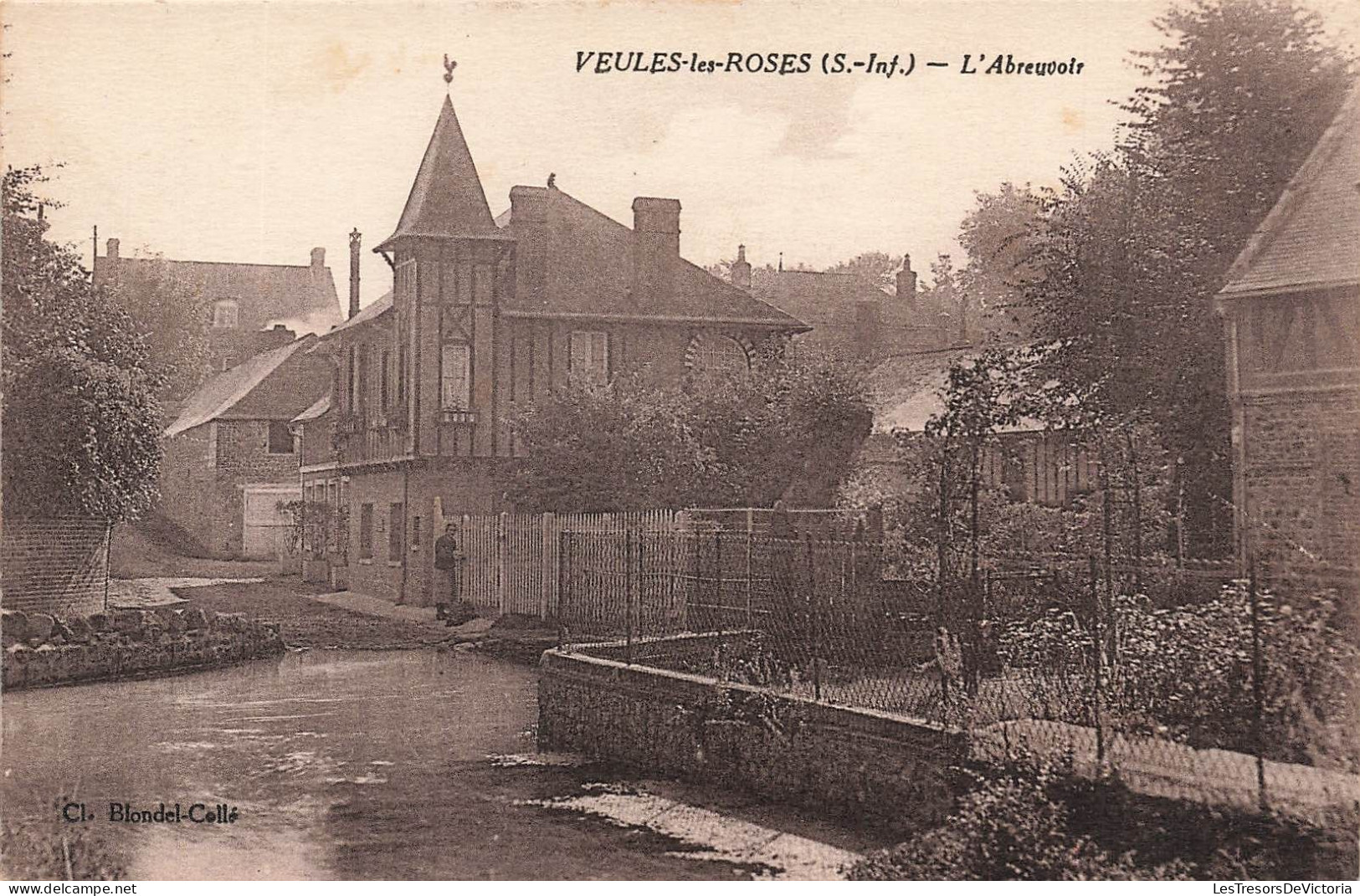 FRANCE - Veules Les Roses - L'Abreuvoir - Village - Jardin - Carte Postale Ancienne - Veules Les Roses