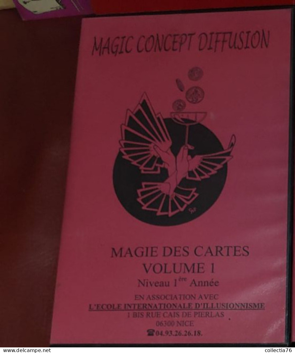 RARE CASSETTE VIDEO VHS  PRESTIDIGITATION MAGIE DES CARTES JEAN PIERRE VALLARINO VOLUME 1 1995 60 MINUTES - Documentari