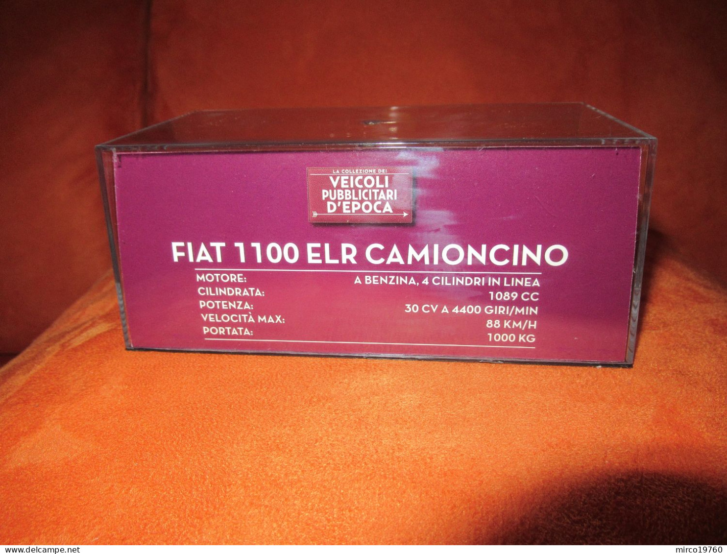 DIE CAST 1:43 - FIAT 1100 ELR CAMIONCINO - AGIPGAS - 1954 - NUOVO IN TECA RIGIDA - Other & Unclassified