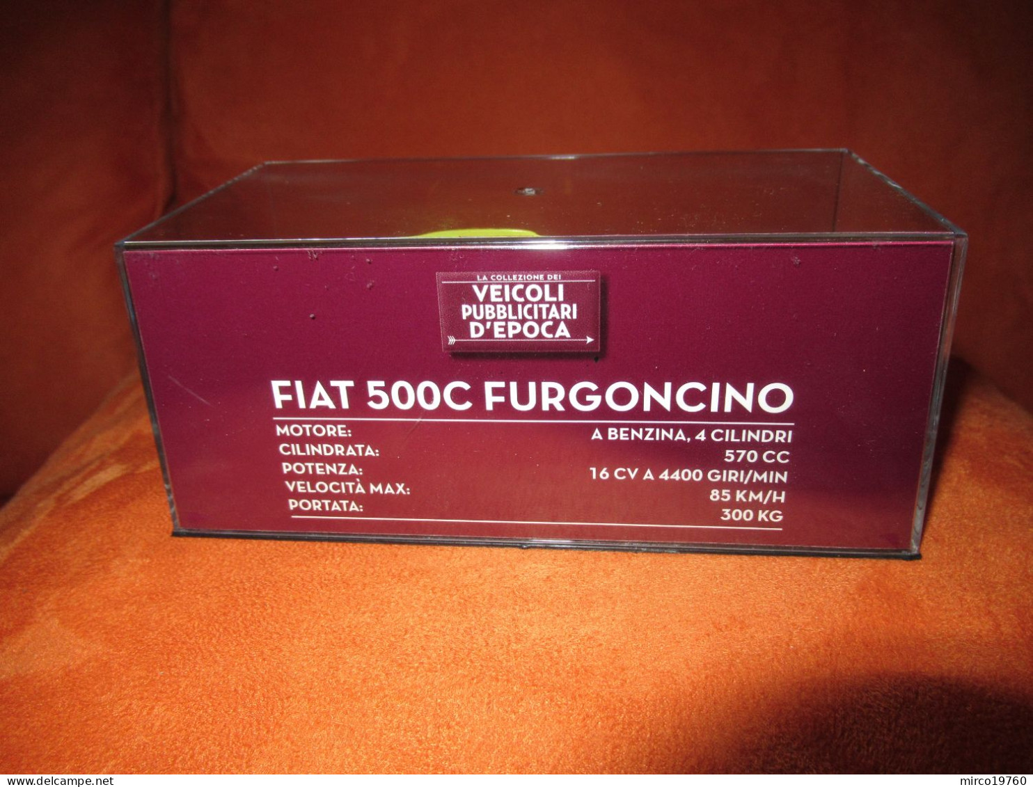 DIE CAST 1:43 - FIAT 500C FURGONCINO - RIELLO - 1959 - NUOVO IN TECA RIGIDA - Other & Unclassified