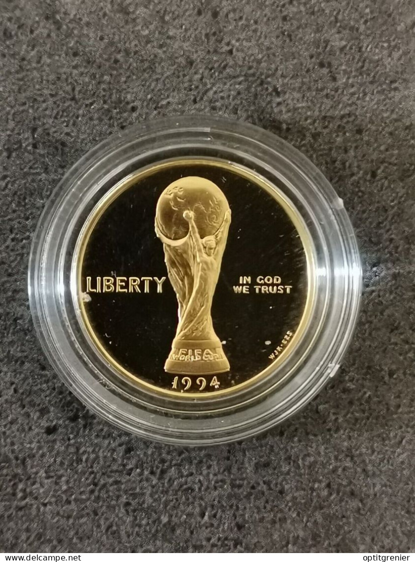 5 DOLLARS OR 1994 W BE COUPE DU MONDE DE FOOTBALL USA / PROOF GOLD - Collections