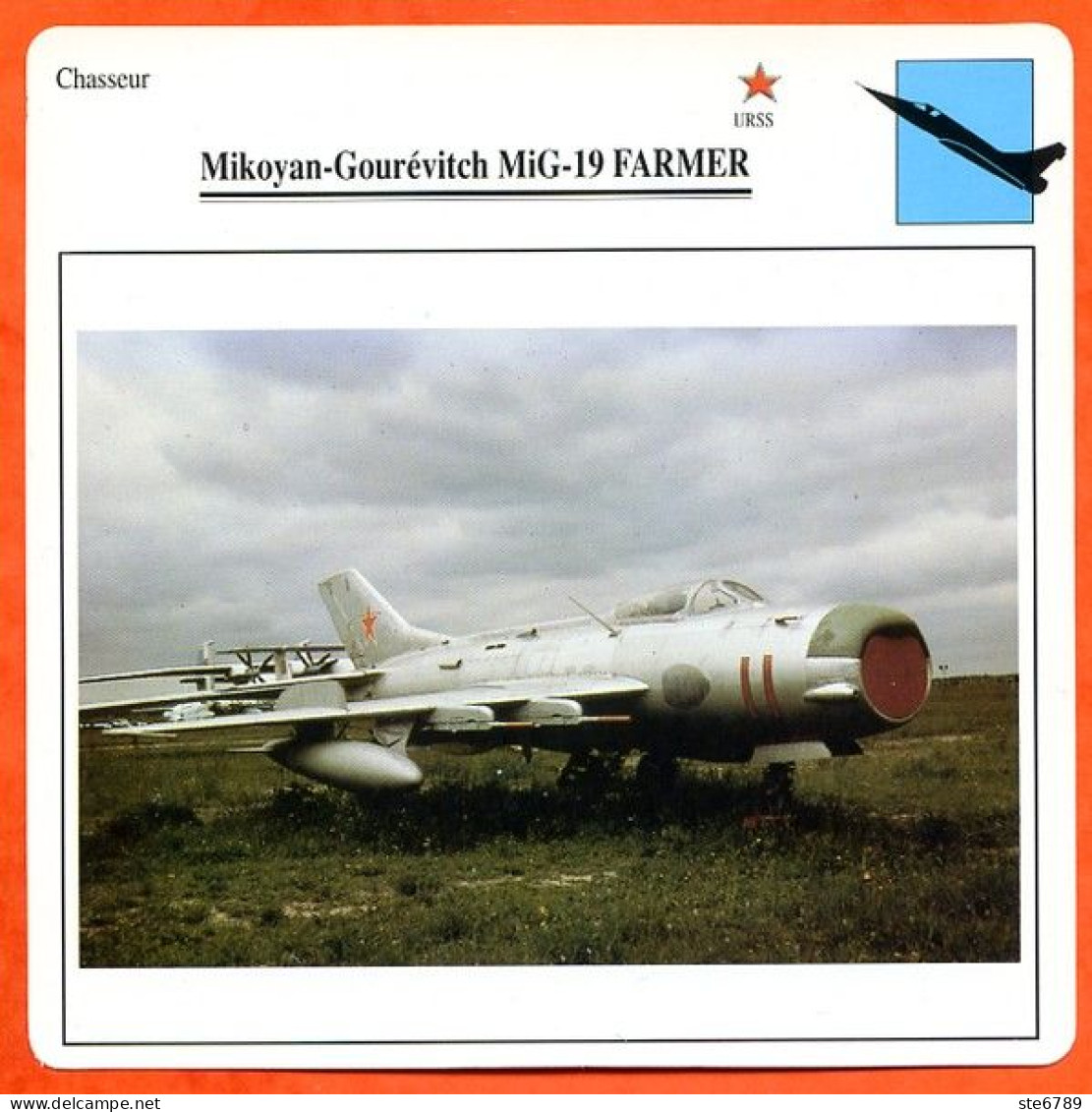 Fiche Aviation Mikoyan Gourevitch MiG 19 FARMER  / Avion Chasseur URSS Avions - Flugzeuge