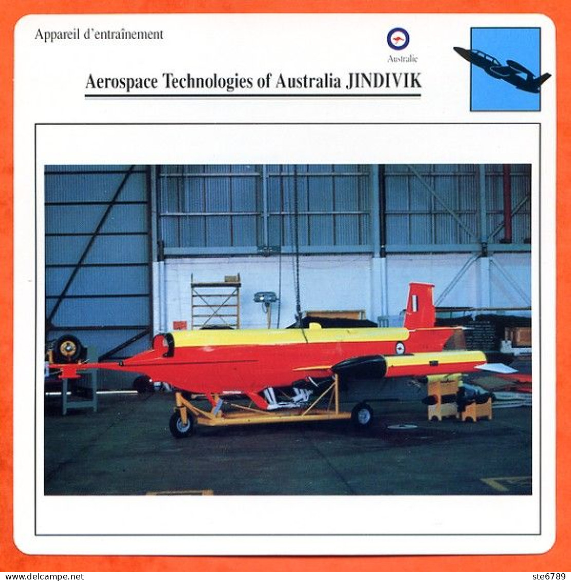 Fiche Aviation Aerospace Technologies Of Australia JINDIVIK   / Avion Appareil D'entrainement Australie  Avions - Airplanes