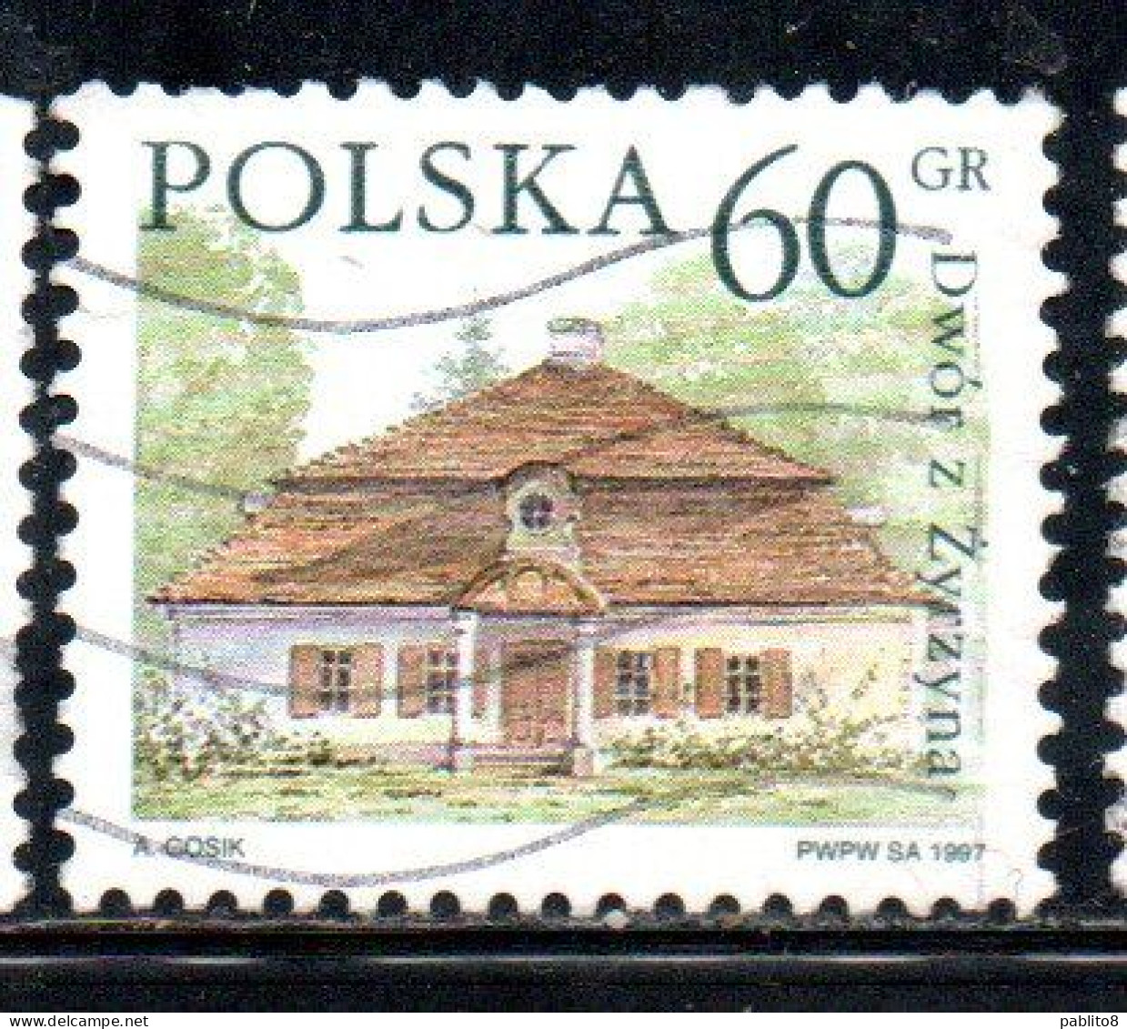 POLONIA POLAND POLSKA 1997 COUNTRY ESTATES ZYRZYNA 60g USED USATO OBLITERE' - Used Stamps