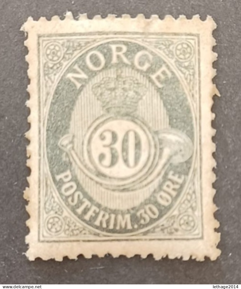 NORVEGIA 1909 CORNO DI POSTA CAT UNIF. N 79 MNH + 1882 STOCK LOT MIX OBLITERE FRAGMANT  36 SCANNERS ------- GIULY - Usados