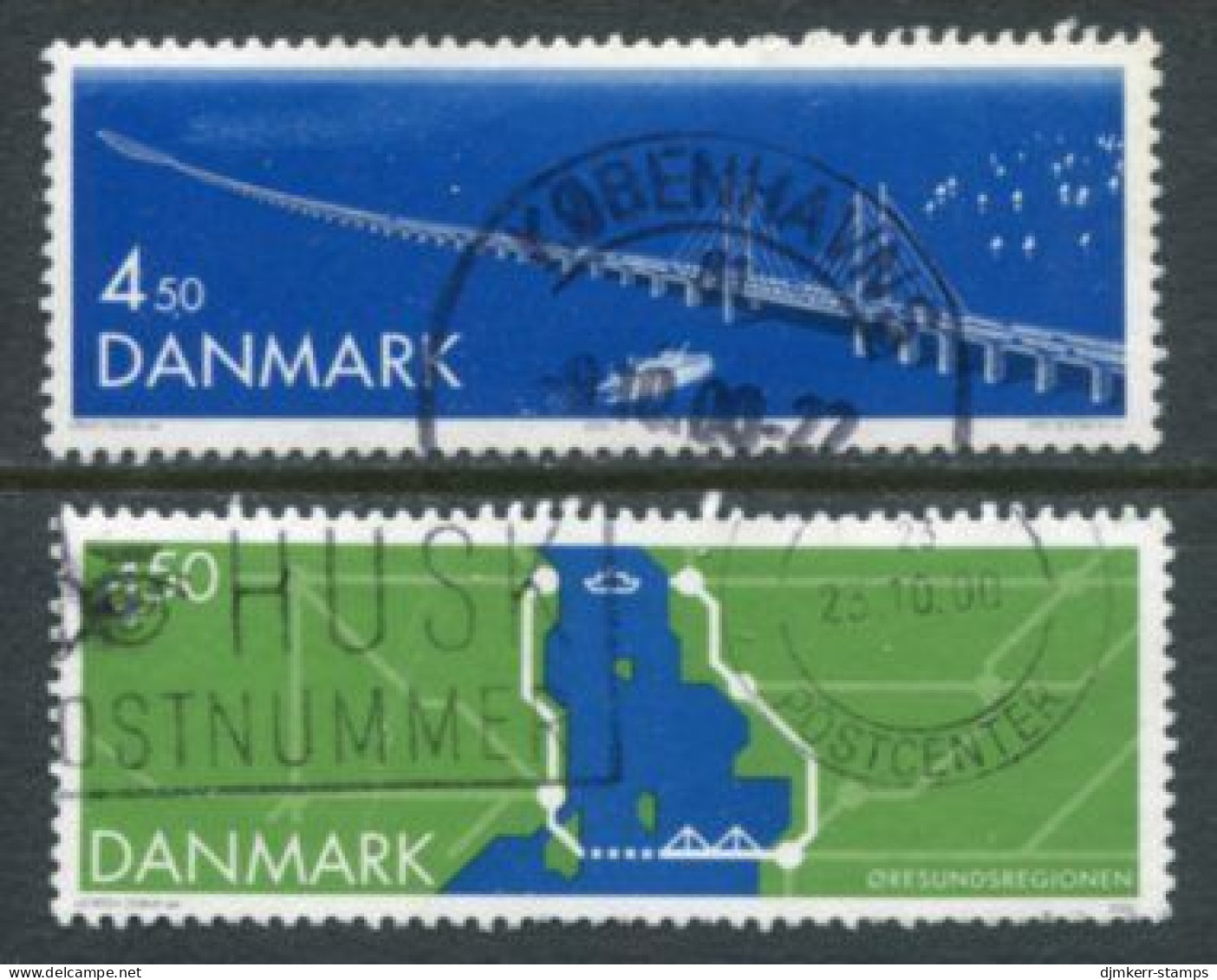 DENMARK 2000 Øresund Bridge  Used... Michel 1253-54 - Oblitérés