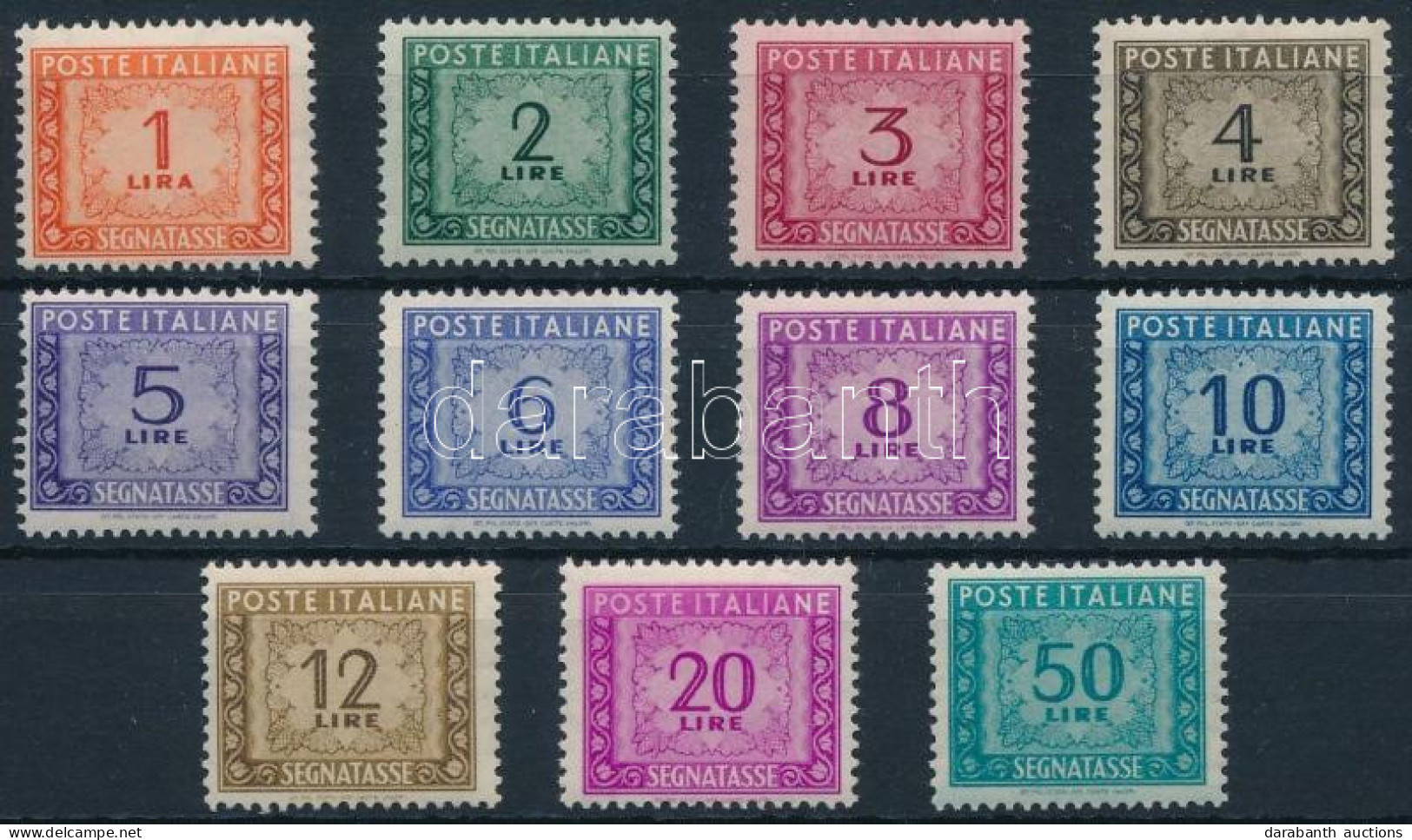 ** Olaszország 1947 Portó Bélyegek Mi 74-83 + 85 (Mi EUR 232,-) - Sonstige & Ohne Zuordnung