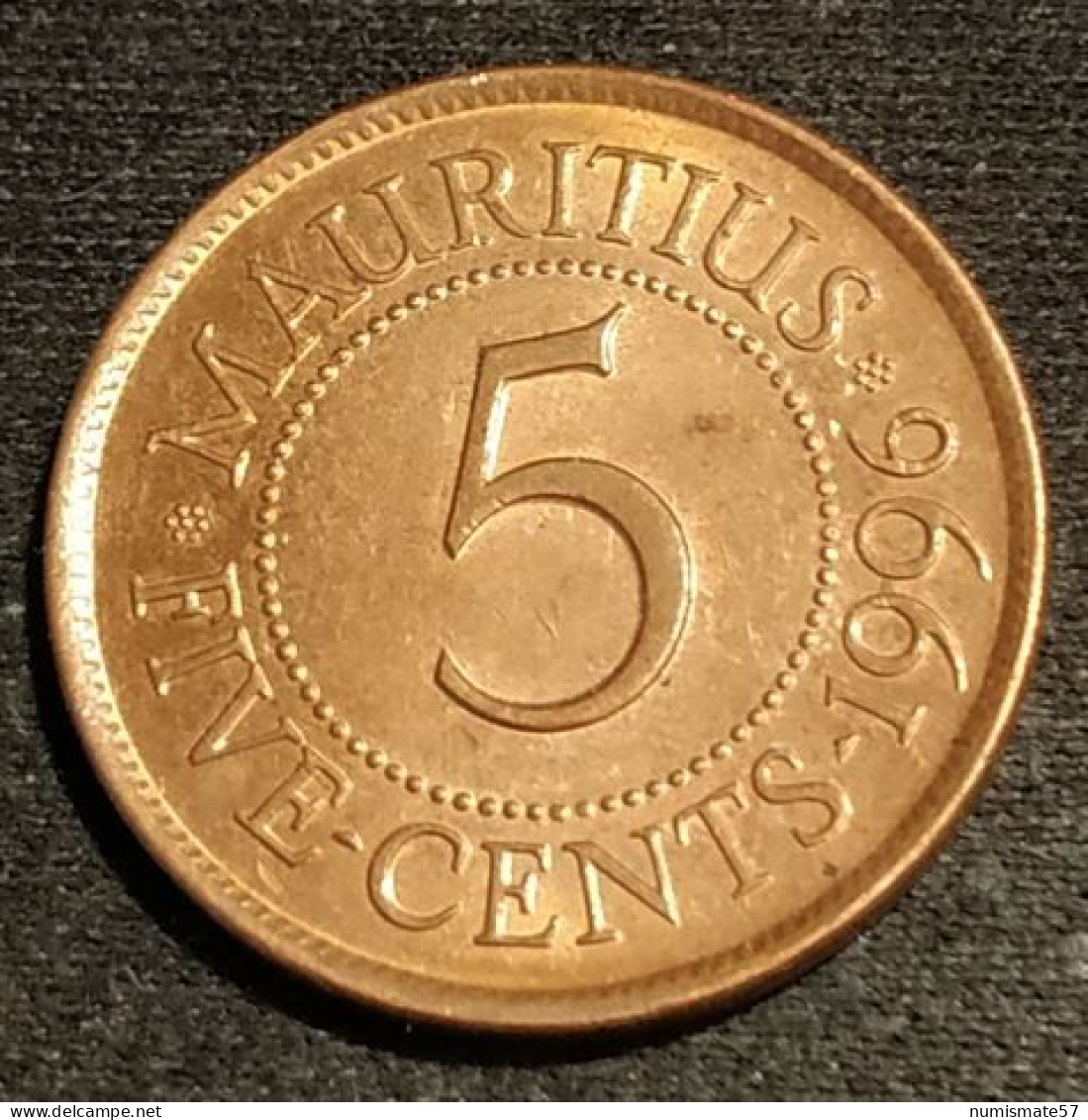 ILE MAURICE - MAURITIUS - 5 CENTS 1996 - Sir Seewoosagur Ramgoolam - KM 52 - Mauritius