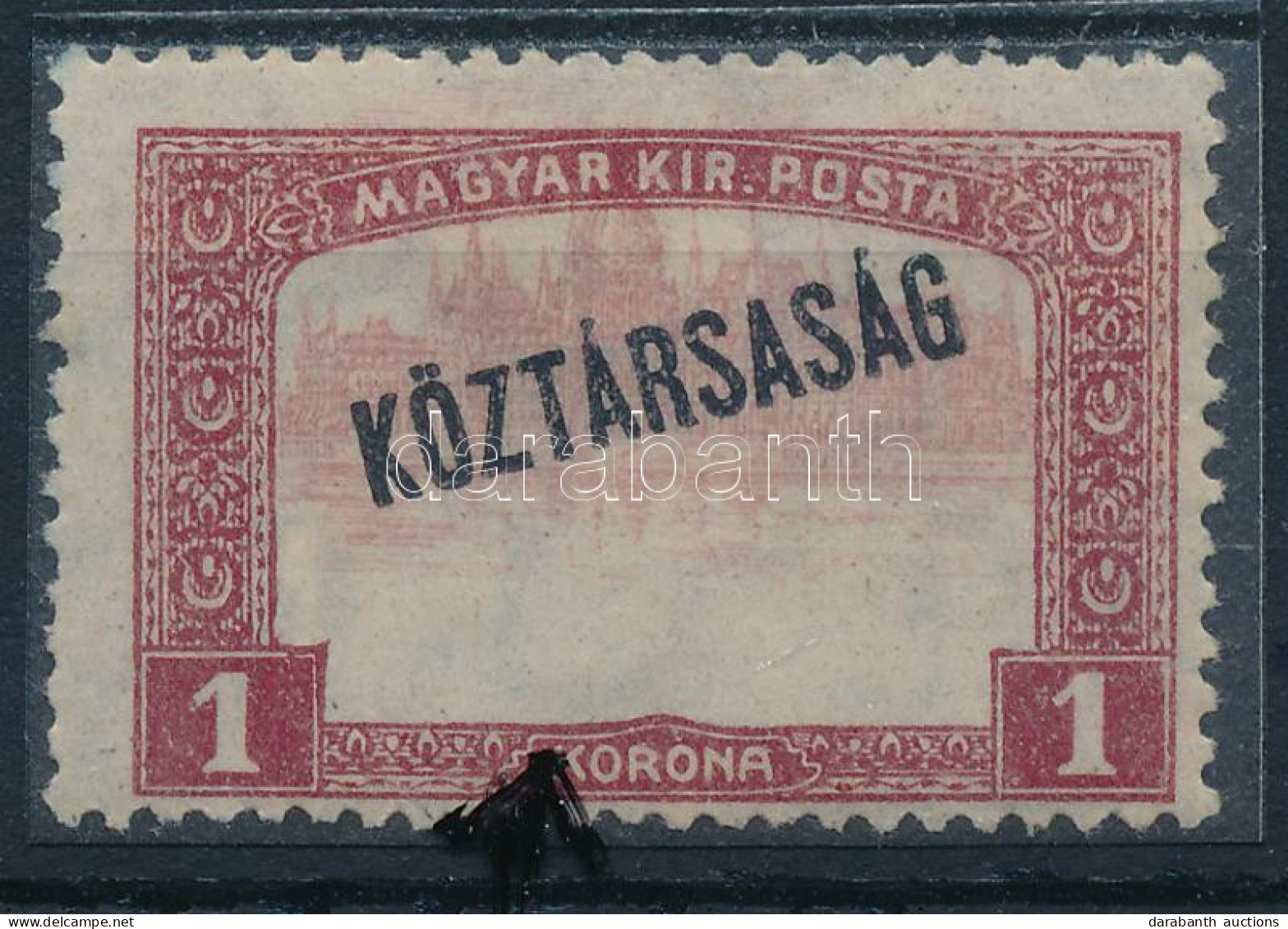 * 1918 Parlament/Köztársaság 1K A Középrész Jelentősen Fölfelé Csúszott / Mi 231 Shifted Middle Part - Other & Unclassified