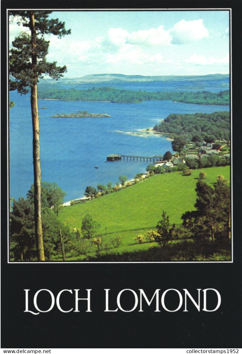 LOCH LOMOND, LUSS, DUNBARTONSHIRE, LAKE, PORT, ARCHITECTURE, SCOTLAND, UNITED KINGDOM, POSTCARD - Dunbartonshire