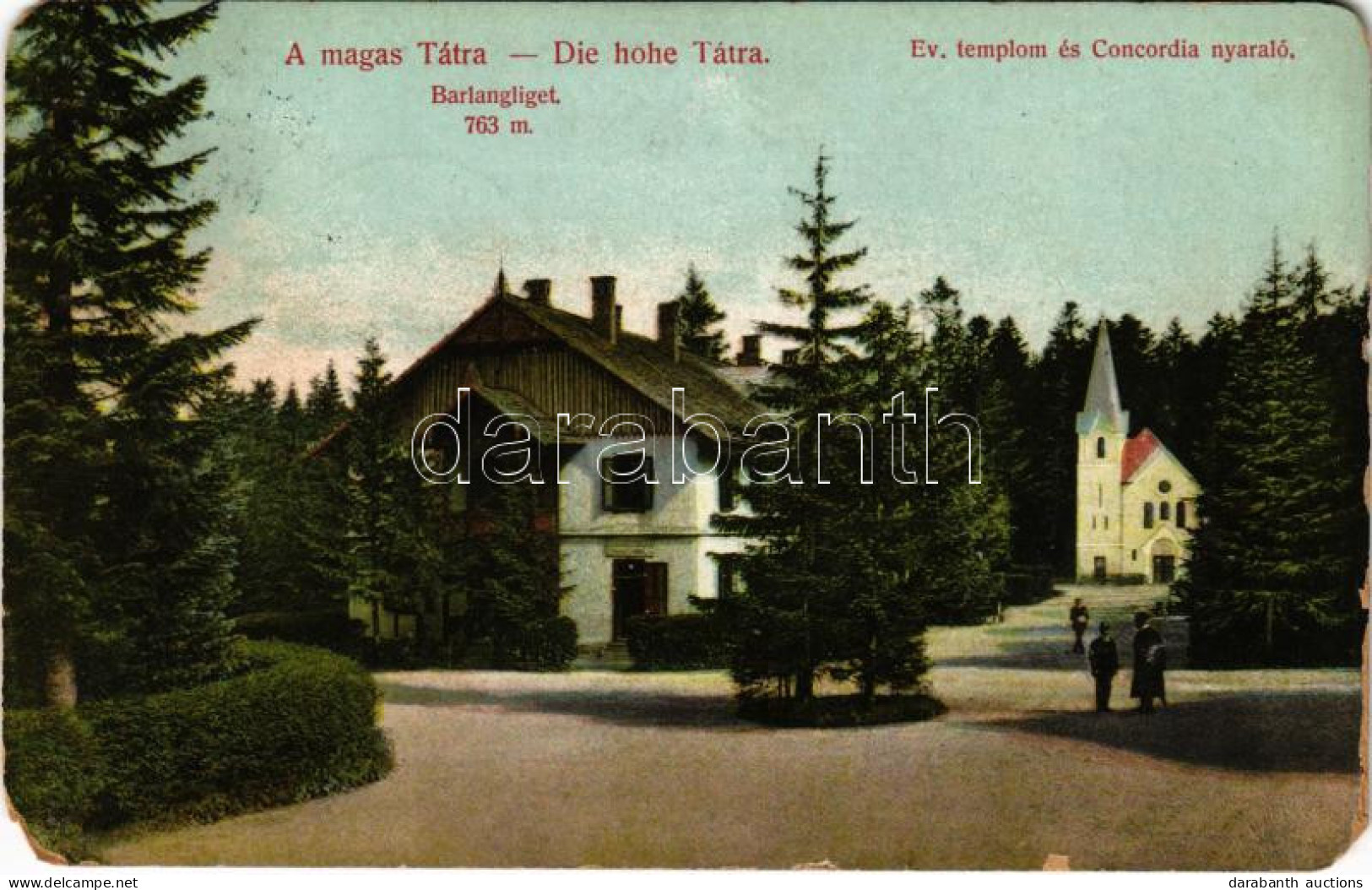 T3 1910 Barlangliget, Höhlenhain, Tatranská Kotlina (Tátra, Magas Tátra, Vysoké Tatry); Concordia Nyaraló és Evangélikus - Non Classificati