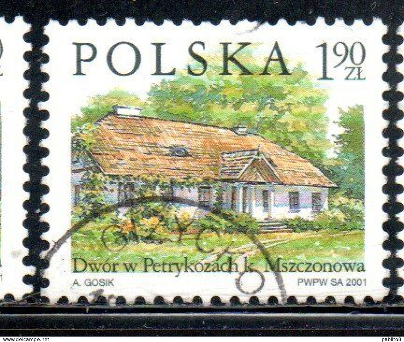 POLONIA POLAND POLSKA 2001 COUNTRY ESTATES PETRYKOZY 1.90z USED USATO OBLITERE' - Usati