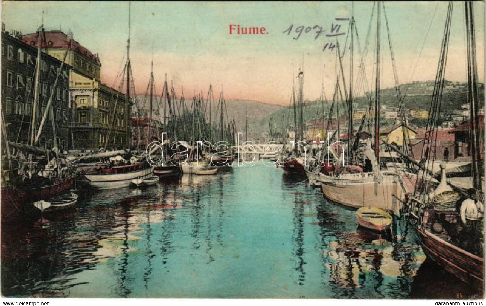 * T2/T3 1907 Fiume, Rijeka; Port (Rb) - Non Classés