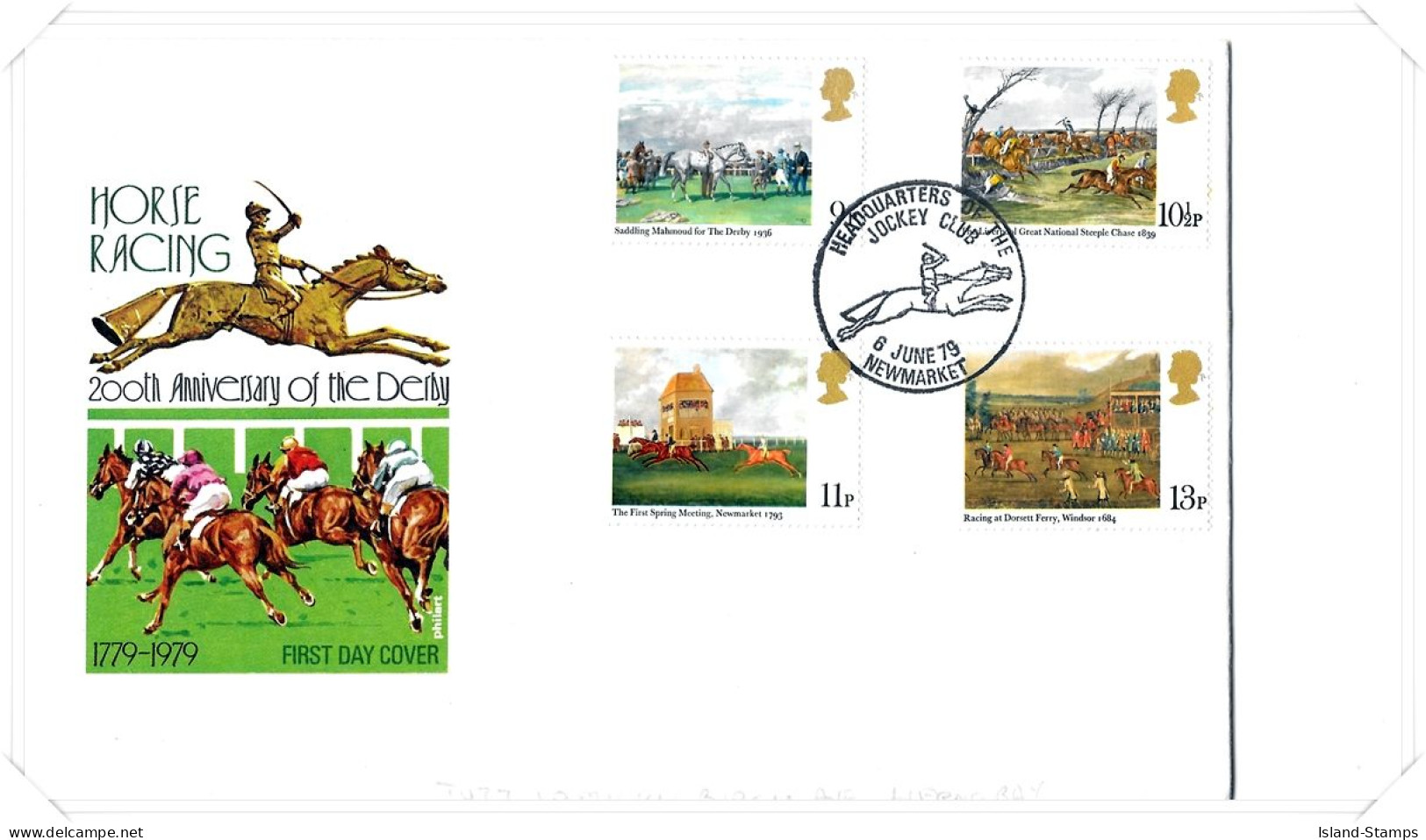 1979 Horse Racing Unaddressed FDC Tt - 1971-1980 Decimal Issues