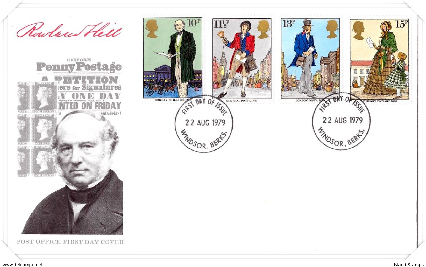 1979 Rowland Hill Unaddressed FDC Tt - 1971-1980 Decimal Issues