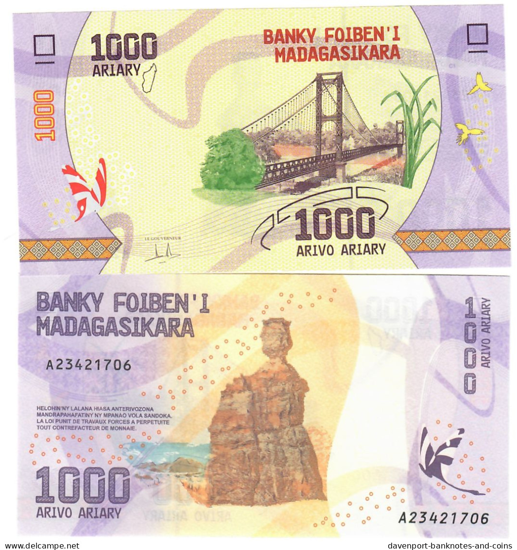 Madagascar 1000 Ariary 2017 (2022) UNC - Madagascar