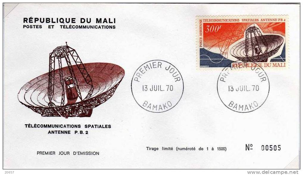 Mali A 095 Fdc Antenne P.B 2 , Télécoms - Sonstige & Ohne Zuordnung