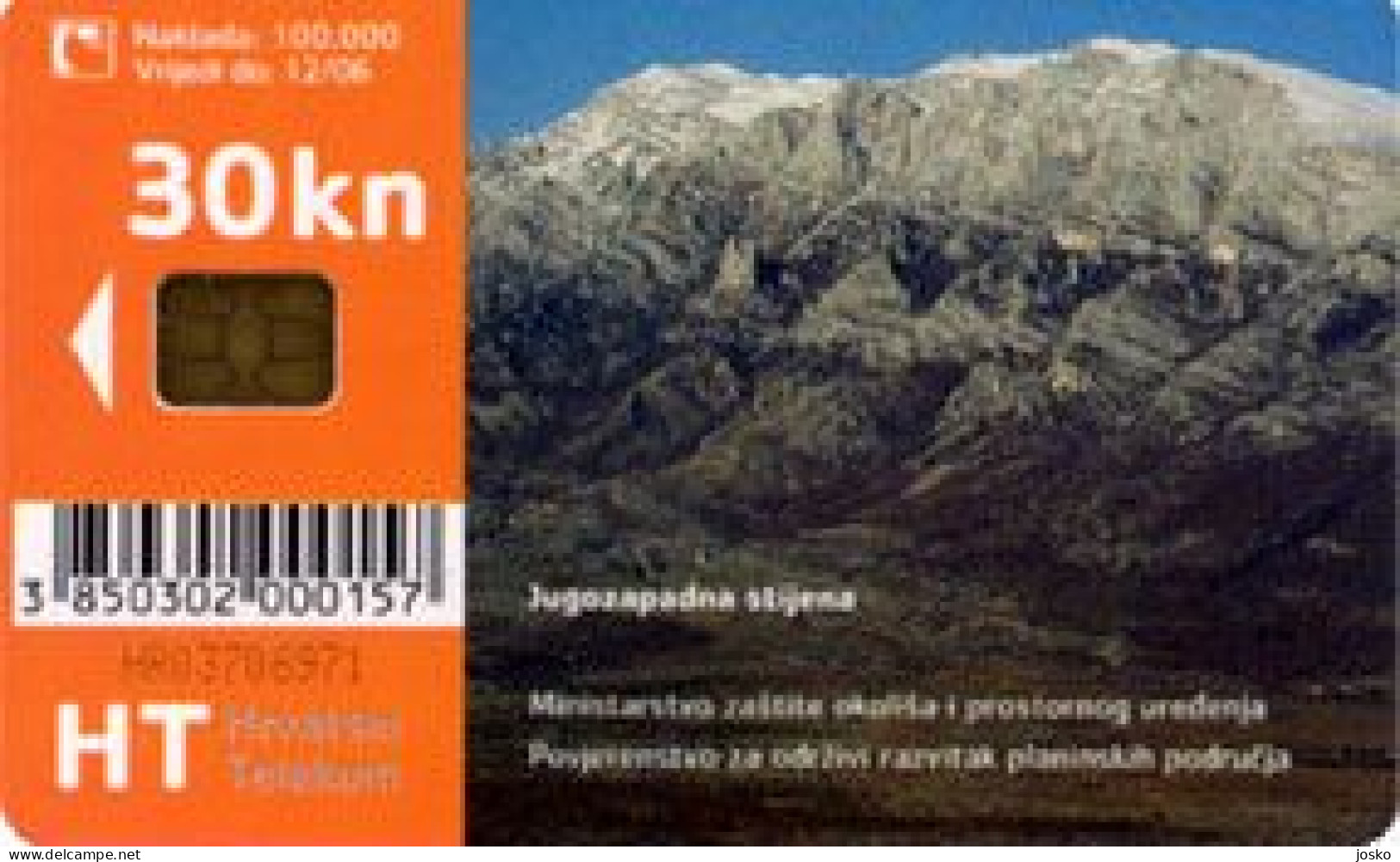 DINARA (Croatia old card) mountain montagne mountains montagnes berg montagna montana snow landscape paysage landschaft