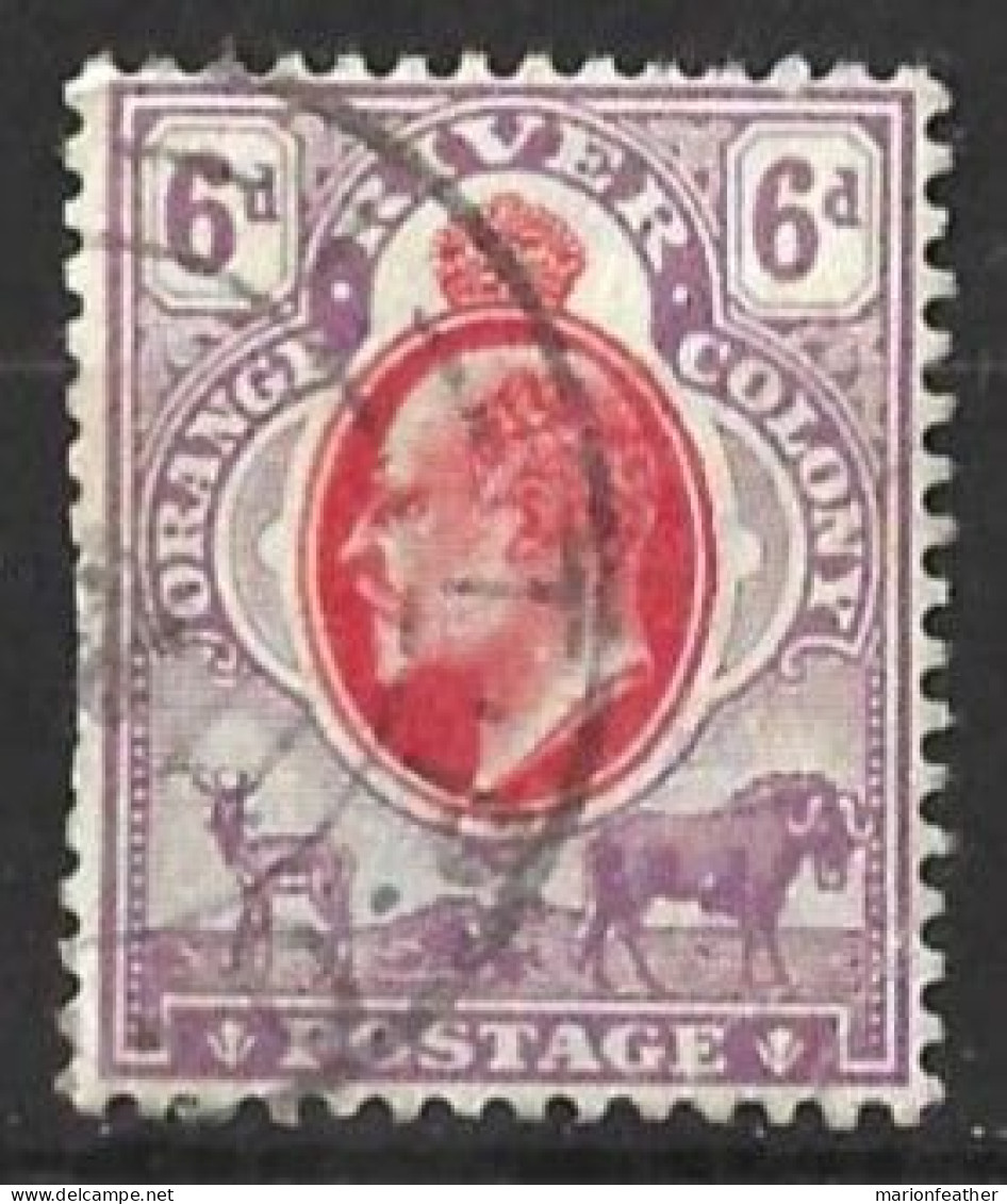 SOUTH  AFRICA.." O.F.S..."....KING EDWARD VII..(1901-10.).." 1903.."....6d......SG145...WATERMARK CROWN.....CDS....USED. - Stato Libero Dell'Orange (1868-1909)